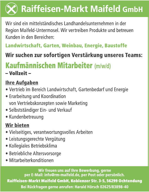 Stellenanzeige 03 05 2024